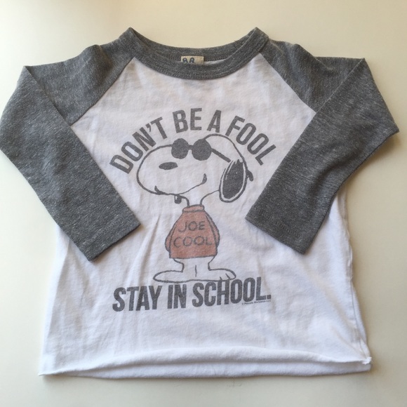 Junk Food Clothing Other - Junk Food Snoopy baseball long sleeve shirt tee 2t